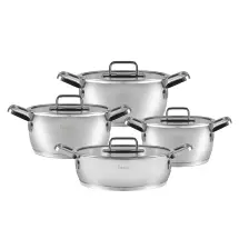 Hisar Stella 8 Parça Çelik Tencere Seti