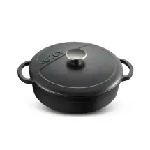 Voeux Elegance Mat Siyah  Sığ Döküm Tencere