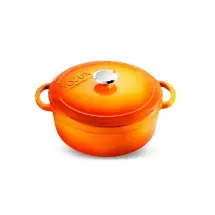 Voeux Amusant Degrade Turuncu  Yuvarlak Döküm Tencere