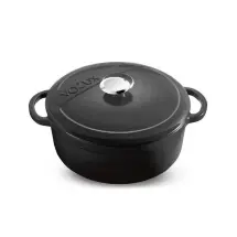 Voeux Elegance Mat Siyah  Yuvarlak Döküm Tencere