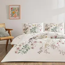 Taç Ranforce Elowen Yeşil Çift Kişilik Nevresim Takımı