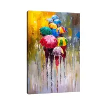 TabloCenter Soyut Şemsiyeler 30x40 cm Kanvas Tablo