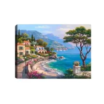 TabloCenter Sahil Kasabası 50x70 cm Kanvas Tablo