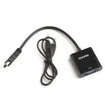 Dark HDMI Erkek to VGA Dişi + Ses Çevirici Çevirici