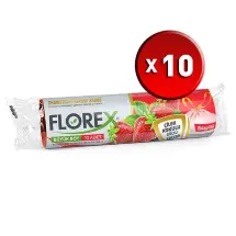 Florex Büyük Boy Çilek Kokulu 10'lu 10 Adet Çöp Torbası