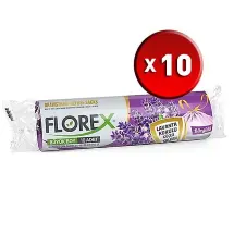 Florex Büyük Boy Lavanta Kokulu 10'lu 10 Adet Çöp Torbası