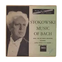 Leopold Stokowski 45' lik Plak Music of Bach