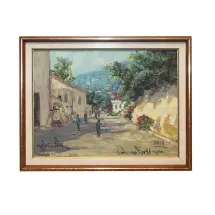 Süleyman Şahin Bodrum Sokakları Yağlı Boya Tablo