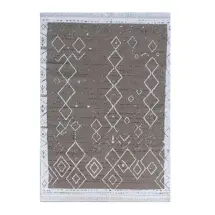Axc Home Çift Taraflı Pamuk Dokuma 2243 Beige  Kilim Halı