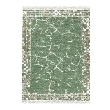 Axc Home Çift Taraflı Pamuk Dokuma 2263 Water Green  Kilim Halı