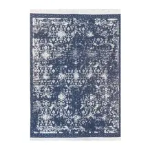 Axc Home Çift Taraflı Pamuk Dokuma 2264 Dark Blue  Kilim Halı