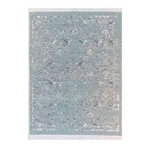 Axc Home Çift Taraflı Pamuk Dokuma 2264 Water Green  Kilim Halı