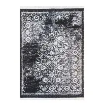 Axc Home Çift Taraflı Pamuk Dokuma 2268 Black  Kilim Halı