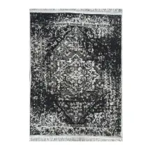 Axc Home Çift Taraflı Pamuk Dokuma Black  Kilim Halı