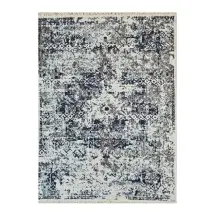 Axc Home Çift Taraflı Pamuk Dokuma Dark Blue  Kilim Halı