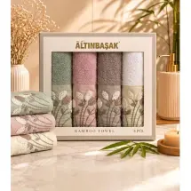 Altınbaşak 50x90 Bambu Lana 4'lü El Havlusu