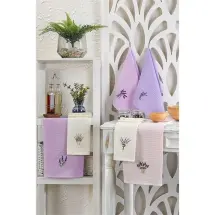 Eponj Nakışlı 40x60 Lavanta  12'li Kurulama Bezi