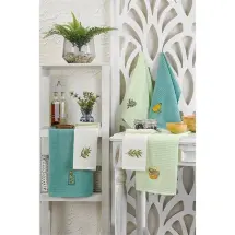 Eponj Nakışlı 40x60 Zeytin  12'li Kurulama Bezi