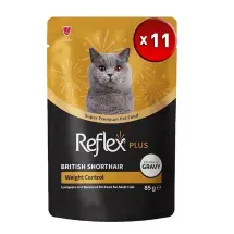 Reflex Plus Pouch Britsh Shorthair 85G x 11 Adet Yetişkin Kedi Maması