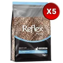 Reflex Somonlu Kısırlaştırılmış 1 KG x 5 Adet Yetişkin Kedi Maması