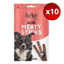 Reflex Plus Kuzu Etli Çubuk 3x11G x 10 Adet Yetişkin Köpek Ödül Maması