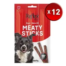 Reflex Plus Biftekli Çubuk 3x11 G x 12 Adet Yetişkin Köpek Ödül Maması
