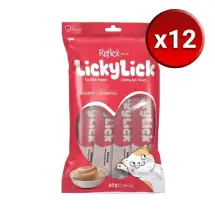 Reflex Plus Lickylick Somonlu 4x15G X 12 Adet Kedi Sıvı Ödül Maması
