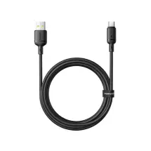 Baseus Silky 3A 15W Usb-A to Usb-C  2m - Siyah Hızlı Data Şarj Kablosu