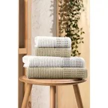 Eponj Karaca Premium 50x85cm+90x160cm  4lü Havlu Seti