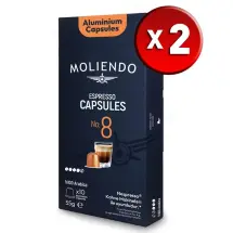 Moliendo Kapsül No: 8 Nespresso Uyumlu 2 Kutu Alüminyum Kapsül Kahve