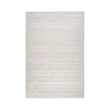Pozitif Halı Krem Makrome Dokumalı  Makine Halısı