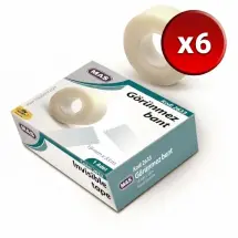 Mas 2633 19 mm x 33 mt 6 Adet Görünmez Bant